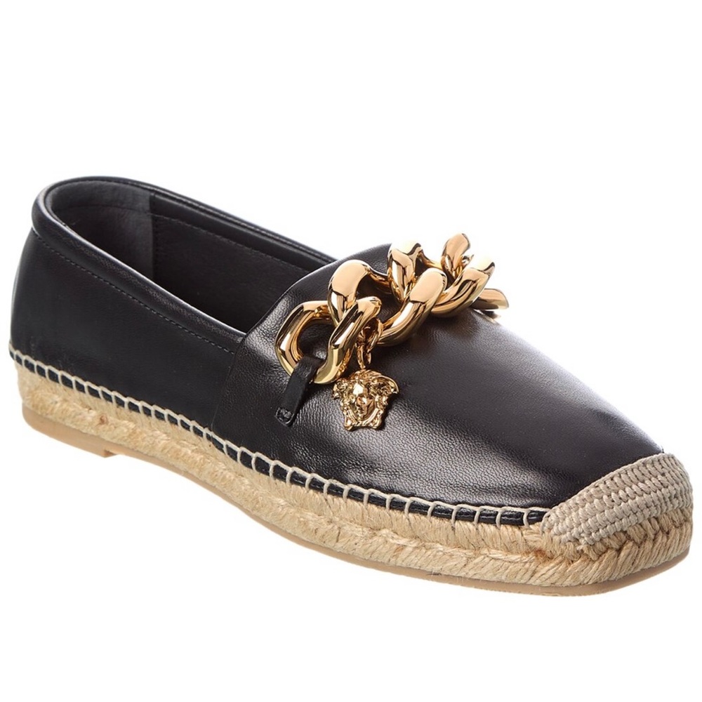 Versace chain link espadrilles Sz40 $625 NIB